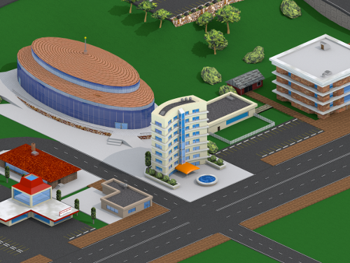 3D model of city block