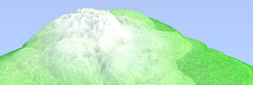 3d rendered mountains